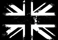 Flaga brytyjska czarno-biała - koszulka męska