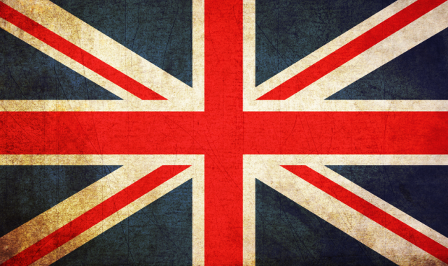 Flaga Wielkiej Brytanii grunge - koszulka damska
