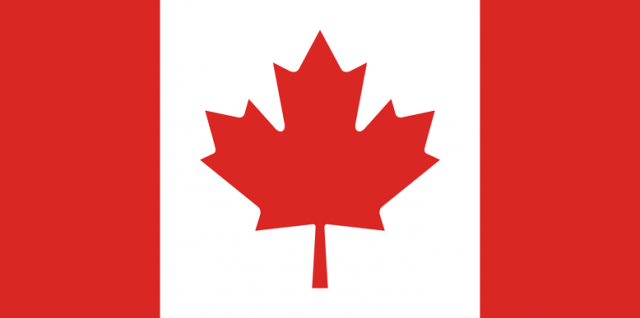 Flaga Kanady - koszulka damska biała
