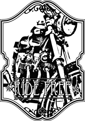 Ride Free chopper t-shirt (normal white)