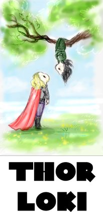 thor i loki plakat