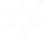 Kofeina (C8H10N4O2) Kolorowa