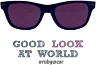 Koszulka z nadrukiem "GOOD LOOK AT WORLD" RUBYWEAR