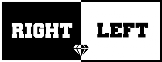 Koszulka z nadrukiem "RIGHT-LEFT" RUBYWEAR