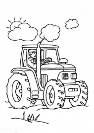 koszulka chłopięca biała z traktorkiem