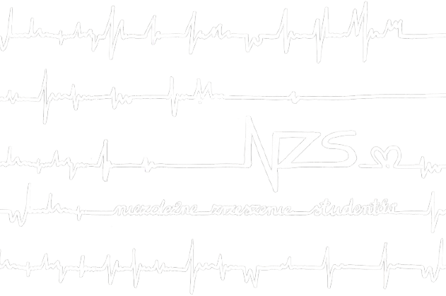 T-shirt damski: Kardiogram NZS (biały)
