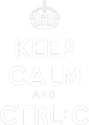 Keep calm and ctrl c (bialy napis)