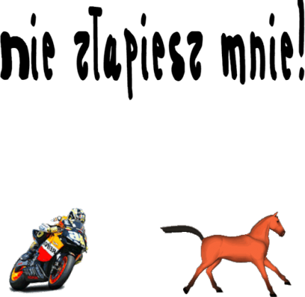 Kubek - koń i motocykl