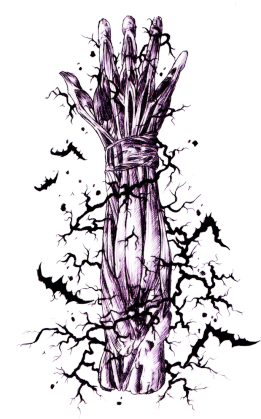 Bluza z kapturem Hand of Doom back