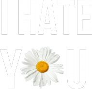 Tote bag white quote "I hate you"
