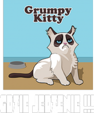 Grumpy Kitty "gdzie jedzenie"