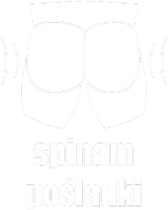 Koszulka "Spinam Pośladki" - wersja normalna, biały wzór na plecach