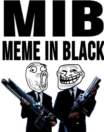 ♂ Koszulka Meme In Black NIE-czarna