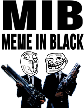 ♀ Koszulka Meme In Black NIE-czarna