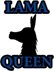 Koszulka dziewczęca biała # Lama Queen