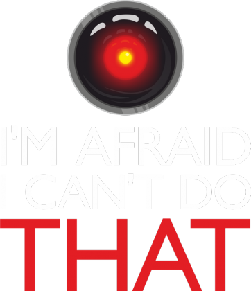 GeekWear - hal 9000 I'm afraid I can't do that - koszulka damska czarna