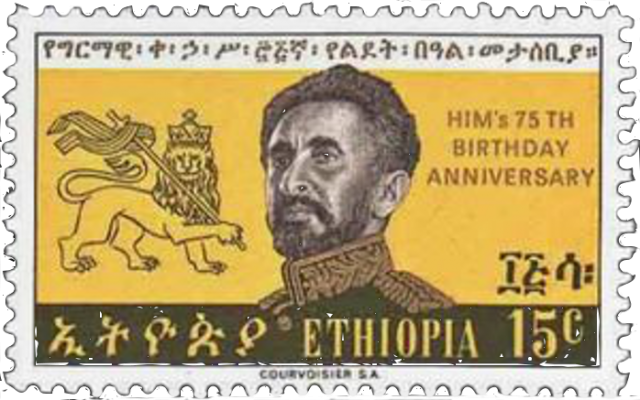 Znaczek Haile Selassie I Rastafari