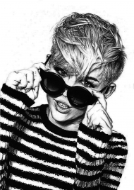 Miley Cyrus drawing na ramiączka damska