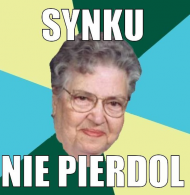 Kubek "synku nie pierdol"