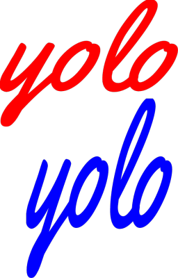 yolo - nadruk