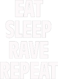 Eat, sleep, rave, repeat T-shirt black