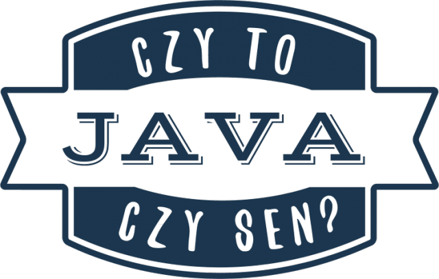 Koszulka "Czy to java czy sen?" - niebieski napis