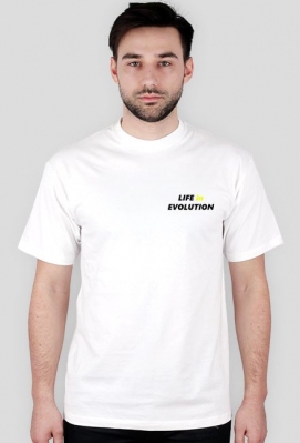 Koszulka z logo Life in Evolution Czarny napis + logo na plecach - Life In Evolution