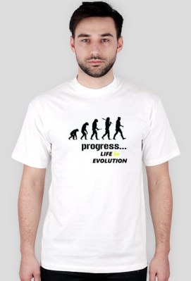 Koszulka Progress Czarny napis - Life In Evolution