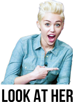 Koszulka "LOOK AT HER" z Miley Cyrus