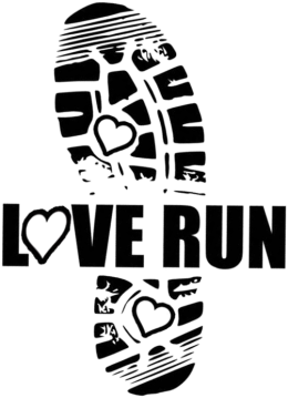 bluza biała męska "love run"