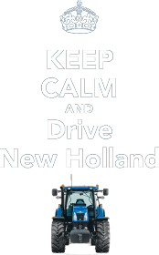 T-shirt Keep Calm And Drive New Holland Niebieska