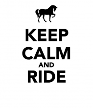 Keep calm and ride - damska biała