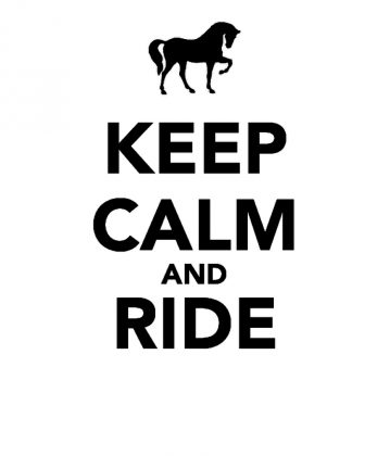 Keep calm and ride - dziewczęca biała