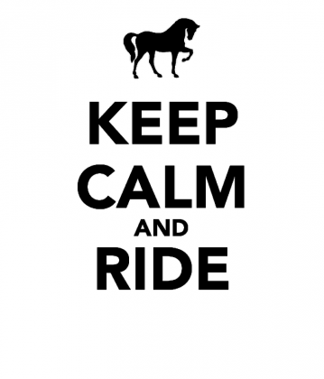 Keep calm and ride - chłopięca biała