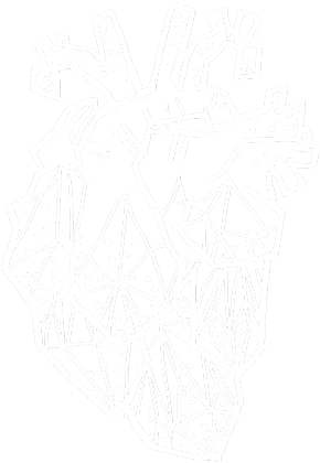 .crystal heart. tote bag (black)