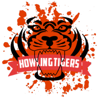 Czarna koszulka Howling Tigers na plamie