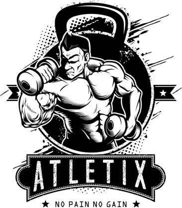 Kettlebell bluza biała plecy