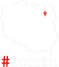 Koszulka damska czarna #łomża_mapa