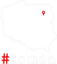 Koszulka męska czarna #łomża_mapa