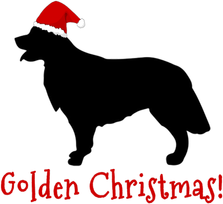 Męska świąteczna koszulka SLIM - biała - Golden Retriever