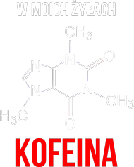 "W moich żyłach kofeina" - koszulka damska