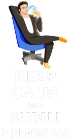 Pingwin Keep Calm - Czarna [M]