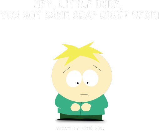Butters - that's my face sir! blue