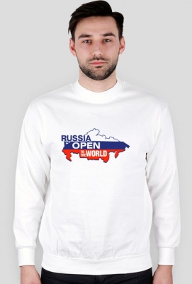 Bluza męska, długi rękaw - nadruk Rosja, Russia Open (widoczny na obrazku) - Rosja, Ukraina, Polityka