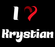 Koszulka damska "I love Krystian" (black)- Spacial