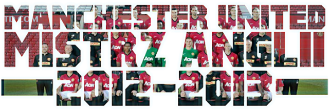 Manchester United Mistrz Anglii 2012-2013 biała