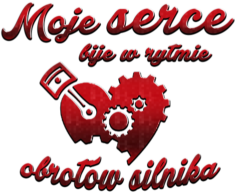 Moje serce bije w rytmie obrotów silnika - kubek