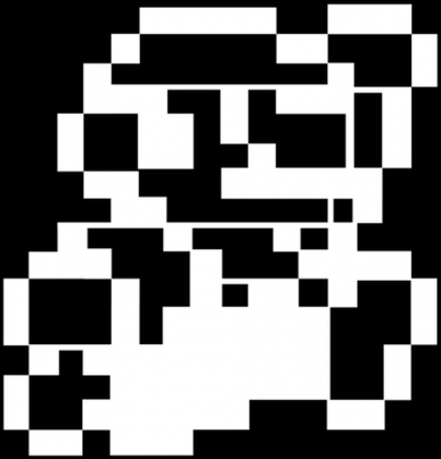 Mario pixel art black