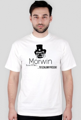 Morwin to nie YT'Ber, to szalony piesek! biała męska - MorwinOrg