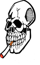 Gibciarze Logo Skull_Gib White
